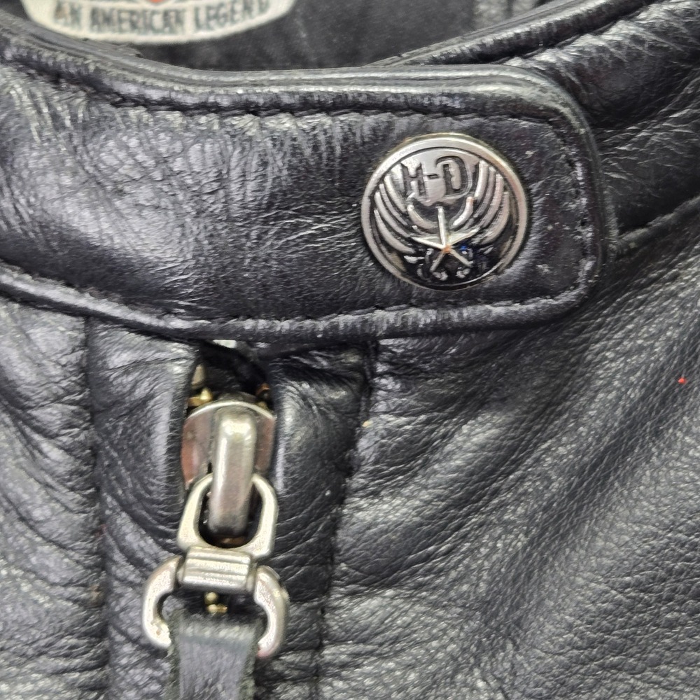 Harley-Davidson Women Leather Motorcycle Jacket Black Pink Embroidered HD-375 XL - Picture 3 of 14